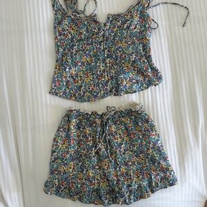 Free People floral Two-Piece Tank & Shorts Set - Multicolor